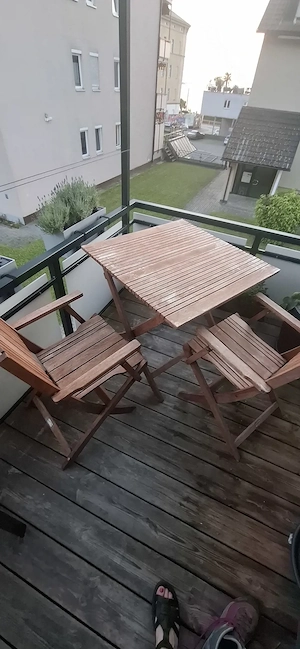 Balkonmöbel Teak Holz Bild 5