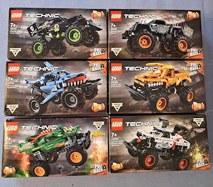 LEGO Technic Monster Jam Set - 6er Paket (42118, 42119, 42134 u. a.) mit Anleitung & OVP