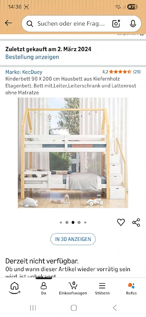 Zeltbett   Stockbett   Bett mit Stauraum Bild 3