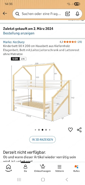 Zeltbett   Stockbett   Bett mit Stauraum Bild 2