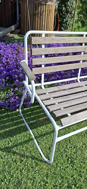 Vintage 60er Jahre Gartenbank Bild 2