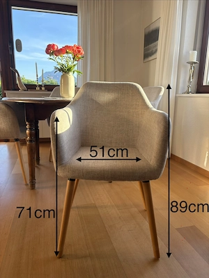 4 moderne Esszimmerstühle im Set zu verkaufen Bild 3