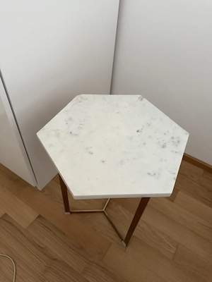 Beistelltisch Marmor weiss Bild 3