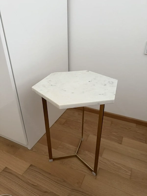 Beistelltisch Marmor weiss Bild 4