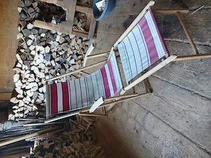 Holzliegestuhl aus den 60igern