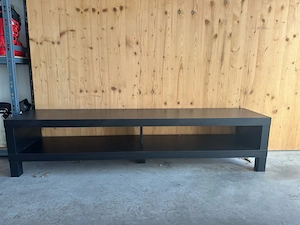 TV-Bank, schwarzbraun, 160x35x36 cm