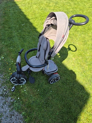 Q Play Dreirad   Buggy mit Schiebestange   Grau Bild 2