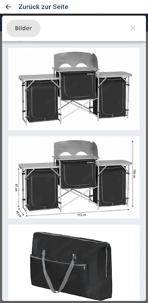 Berger Campingküche XL   Faltbare Outdoor-Küche (2 Jahre alt)   Nur Abholung Bild 2