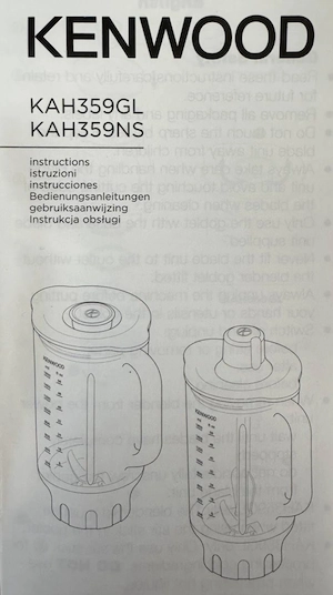 Kenwood Glas-Mixaufsatz ThermoResist KAH359GL   KAH359NS - neu Bild 2