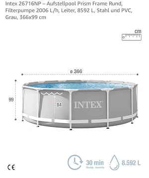 Intexpool 3,6   1 -  Pool - meter samt Zubehör  Bild 3