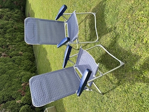 Campingstühle mit Fussauflagen 2 Stück Bild 2