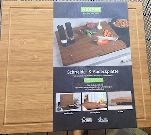 Filetierbrett, Schneidebrett, Abdeckplatte, Bambus