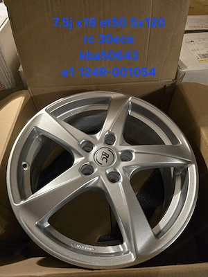 5x120 18" nagelneue alufelgensatz