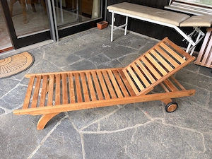 Garten Liegestuhl aus Teak Holz Bild 3