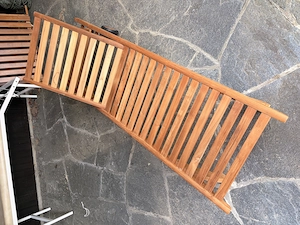 Garten Liegestuhl aus Teak Holz