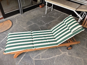 Garten Liegestuhl aus Teak Holz