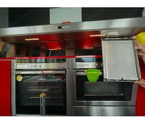 Küche Dampfgarer(neu), induktionsherd ( gebraucht & Dunstabzug : Neff-Inseldunstabzug ( nie montiert Bild 5