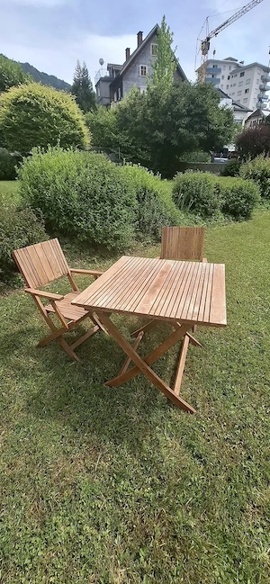 Balkonmöbel Teak Holz Bild 3