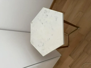 ZWEI Beistelltische Marmor weiss Bild 3