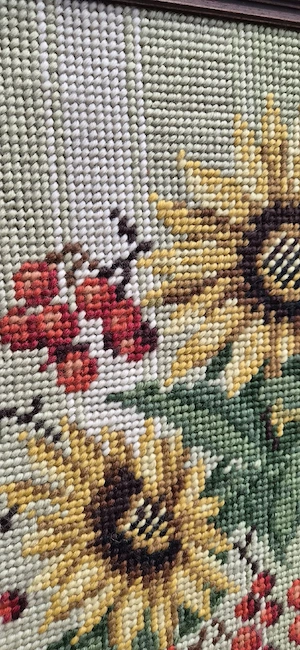 Gesticktes Blumen-Bild Bild 3