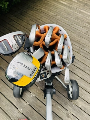 Golfbag mit Golfschläger plus Golfbällen und incl. Trolley Bild 5