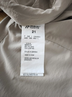 Maier Sports Damen Trekkinghose, Wanderhose beige Gr. 21 (42) Inara Vario  Bild 4