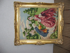 gobelin in holzrahmen