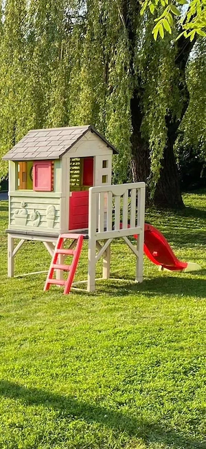 Smoby Spielhaus auf Stelzen mit Rutsche