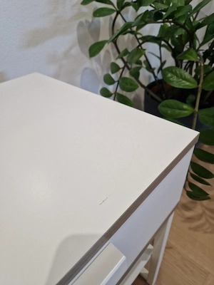 Nachtkästchen (weiß Holzoptik) Bild 5