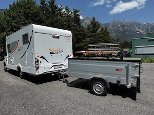 Fiat Ducato Orange Camp Wohnmobil inkl. Anhänger & umfangreichem Campingzubehör Bild 3