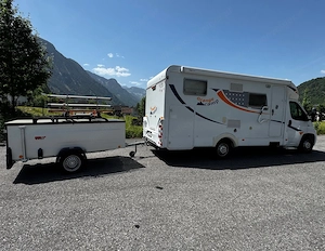 Fiat Ducato Orange Camp Wohnmobil inkl. Anhänger & umfangreichem Campingzubehör Bild 2