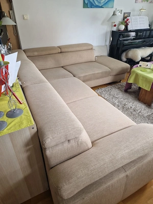 Eckcouch Campino-S mit Schaffunktion beige Bild 4