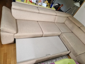 Eckcouch Campino-S mit Schaffunktion beige Bild 5