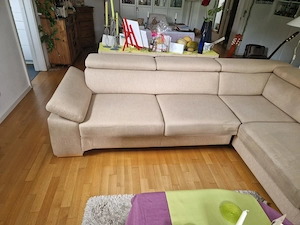Eckcouch Campino-S mit Schaffunktion beige Bild 2