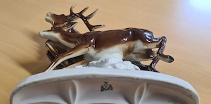 Rehkuh Hirsch Carl Scheidig Porzellan Wild Reh Kuh Rotwild Figur Bild 5