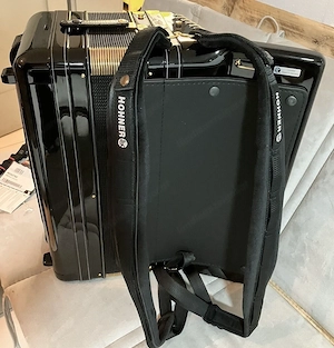 Akkordeon, Hohner Morino+ V 120 De Luxe, Cassotto, schwarz, 5- chörig neuwertig Bild 8