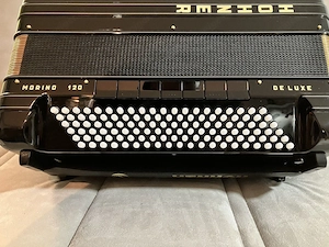 Akkordeon, Hohner Morino+ V 120 De Luxe, Cassotto, schwarz, 5- chörig neuwertig Bild 7