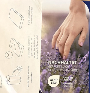 Vollholzbett, hochwertig, Samina Lattenrost, Nachtkästchen, original-verpackte Traumnacht-Matratze! Bild 4
