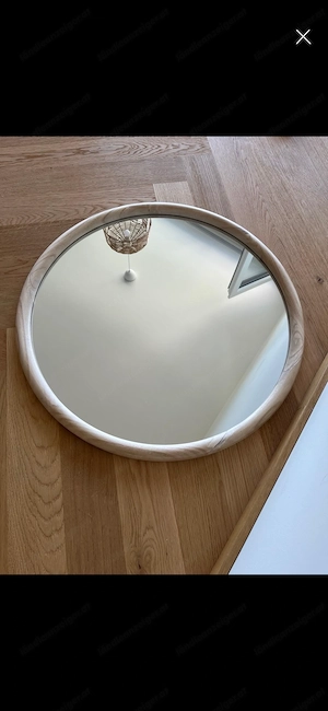 Spiegel Rund aus Holz Bild 2