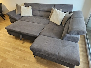 Sofa mit Ausziehbettfunktion - Anthrazit