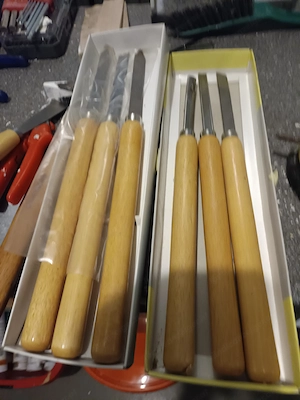 6 Stück Drechselmesser 