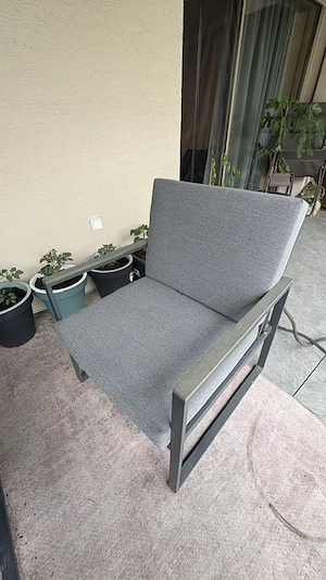 Gartenlounge Set, 2 Sessel, 1 Bank und ein Tisch Bild 2