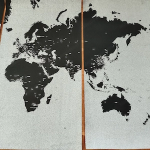 Filzbilder "Weltkarte" in 3 Teilen Bild 2