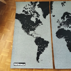 Filzbilder "Weltkarte" in 3 Teilen Bild 3