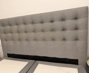 Boxspringbett 160x200 - grau - Bettgestell Bild 2