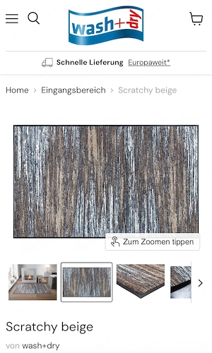 wash&dry Fußmatte Scratchy beige braun