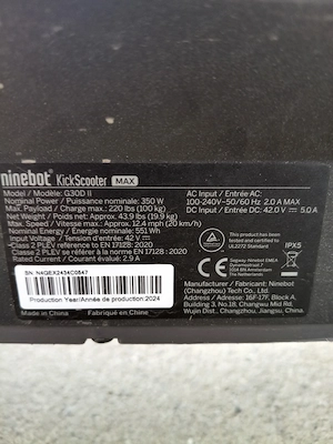 Ninebot kickscooter max g30d2  Bild 5