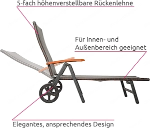 Bequeme Rattanliege Bild 3