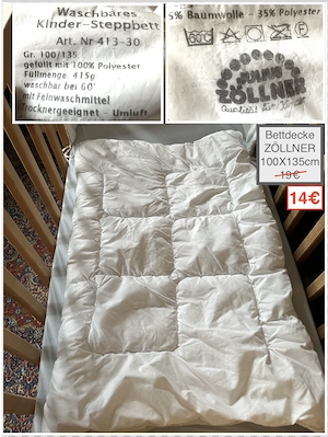 Gitterbettgarnitur Babywippe Himmelstange Bild 7