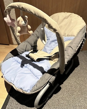 Gitterbettgarnitur Babywippe Himmelstange Bild 8